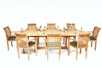 The Ripon Teak 8 Seater Garden Furniture Set